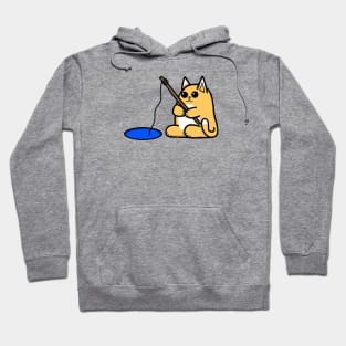 Gone Fishin’ Cat (Small Print) Hoodie